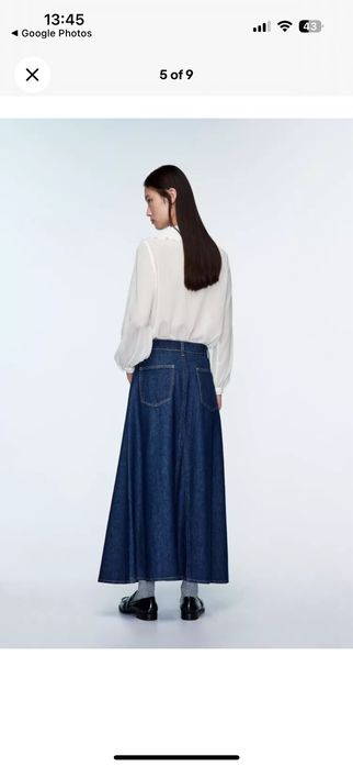 Camasa voal alba Zara guler funda lejera fluida