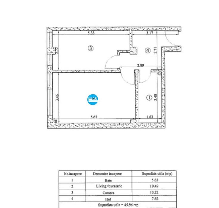Pacurari - Valea Lupului, apartament de închiriat 2 camere, mobil