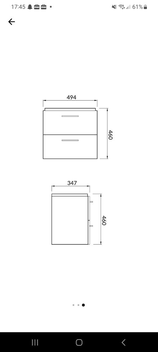 Baza mobilier baie + Lavoar Cersanit soft close