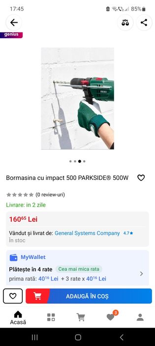 Bormasina cu percutie Parkside