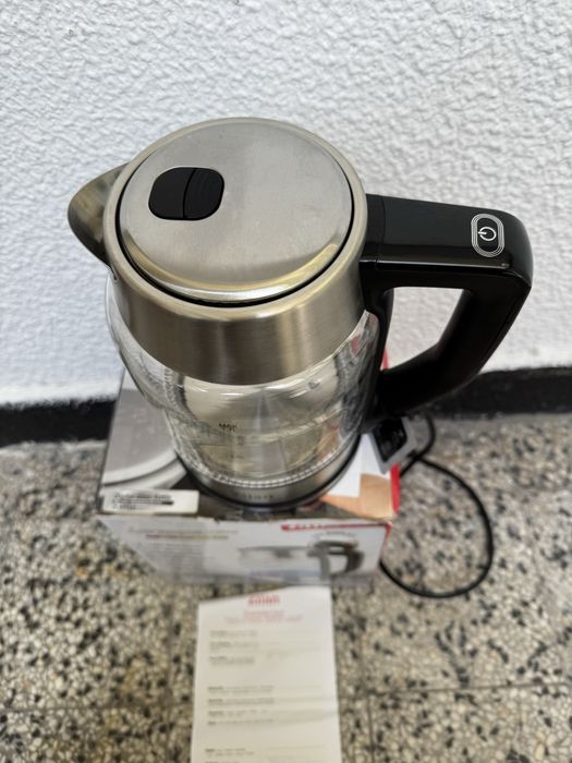 Стъклена Електрическа Кана - Zilan ZLN8955, 1.7л, 2200W, 360°, LED!