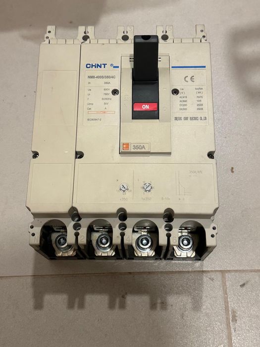 Disjunctor automat Chint NM8-400S, 350A, 4 poli