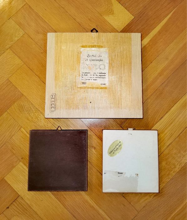 Антикварна миниатюра от 23 кт. златно фолио маркирана оригинална рядка