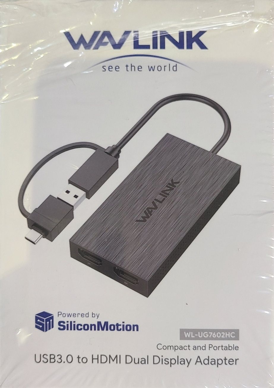 Адаптер usb 3.0 на 2 hdmi