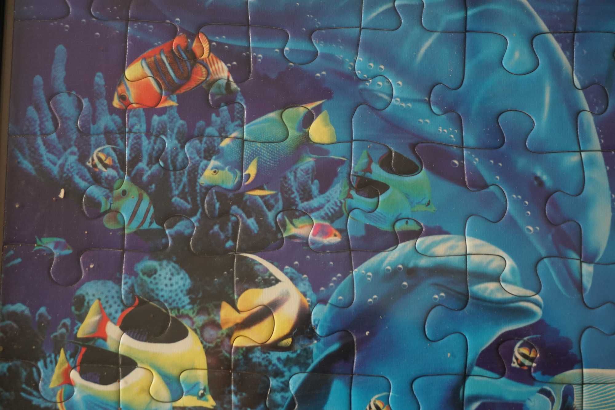 Imagine puzzle cu tematică marină (204 piese, cu cadru)