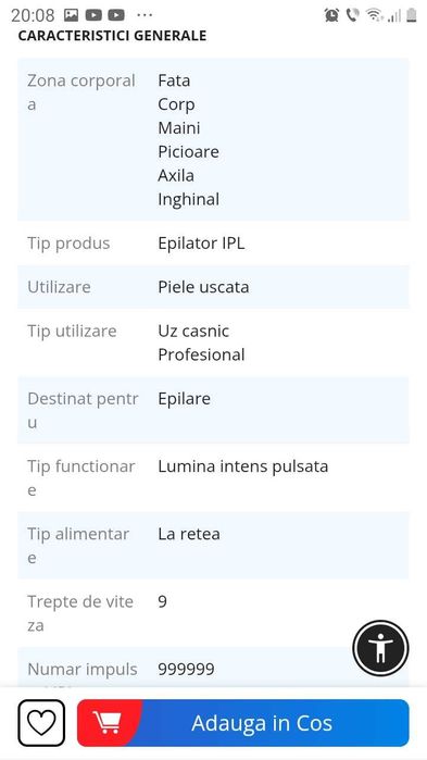 Vand Aparat epilare definitiva,fara durere,cu laser