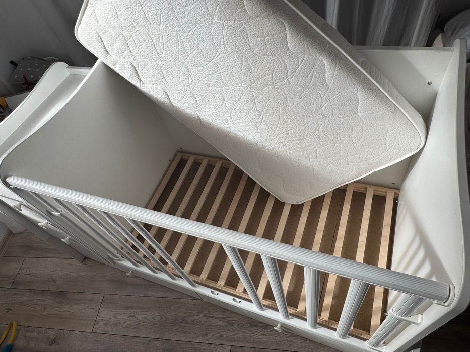 Детско Бебешко легло 3в1 Люлка Креватче Повивалник-Нощтно шкафче