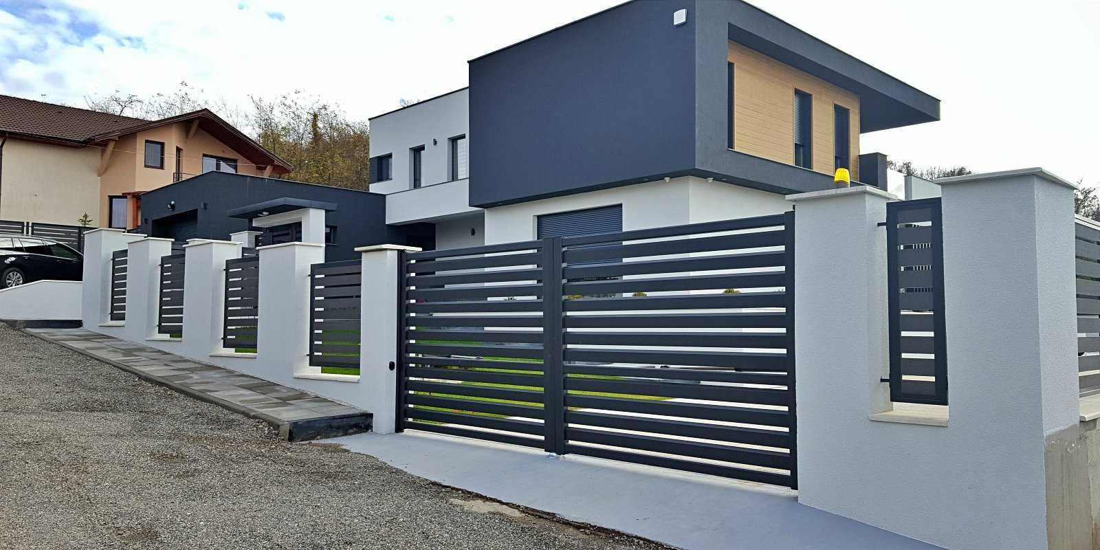 Garduri de diferite modele (panou jaluzele, sipca metalica, tabla BCA)