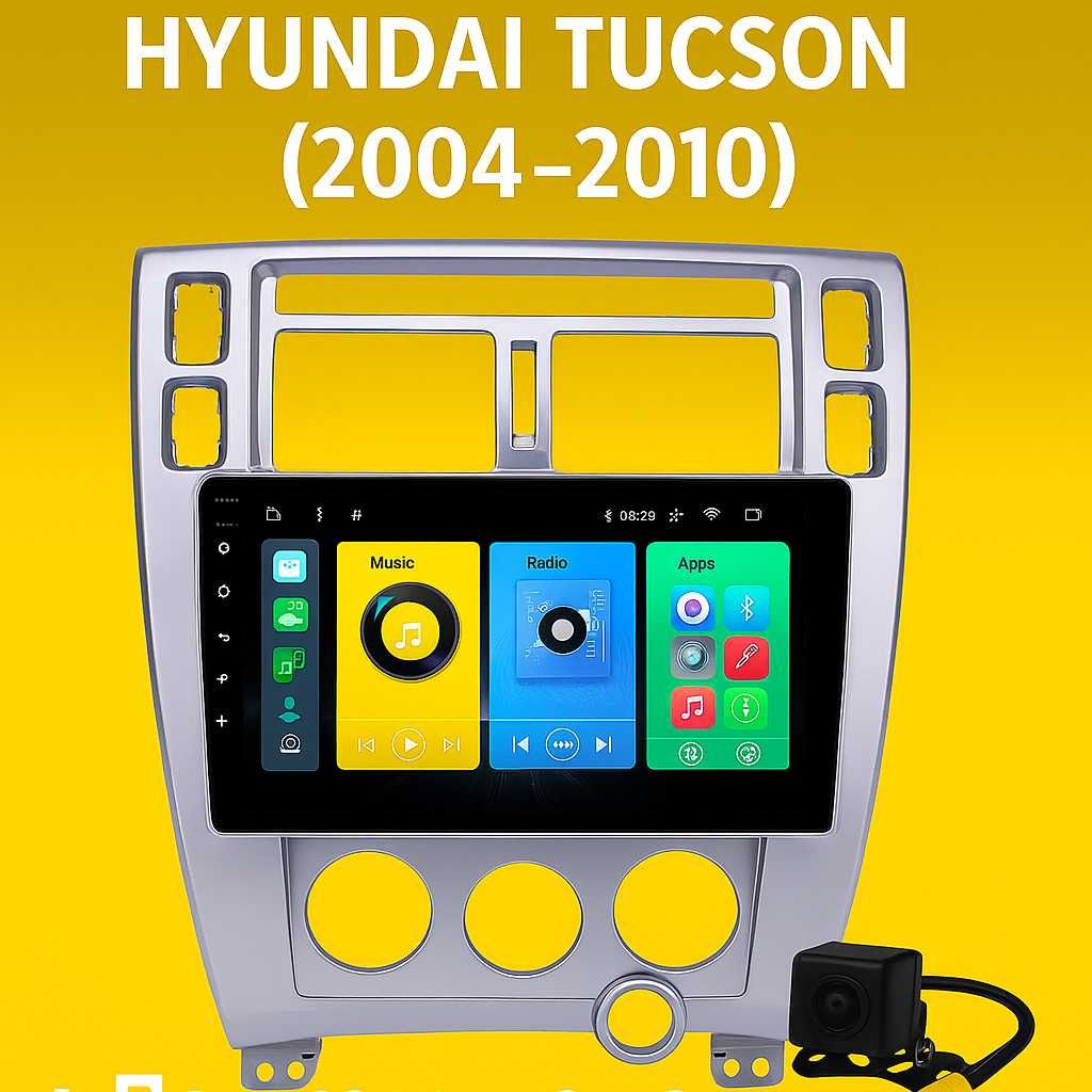9-инчова мултимедия за HYUNDAI TUCSON (2004–2010) + подарък камера