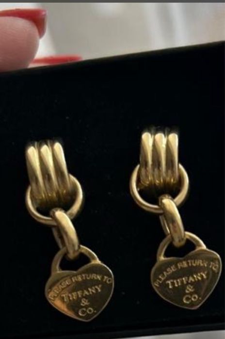 Продам серги золотые италия Tiffany новая с тик