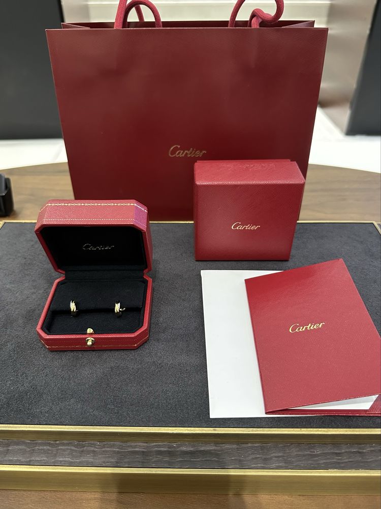 NEW Серьги Cartier Trinity Mini Model B830154