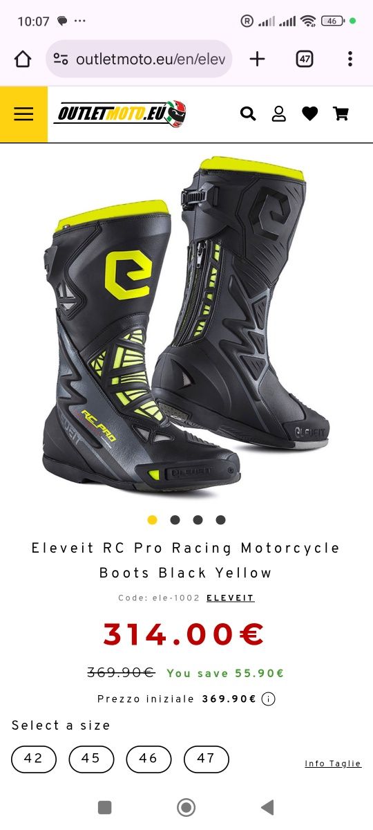 Мото ботуши ELEVEIT RC PRO номер 44