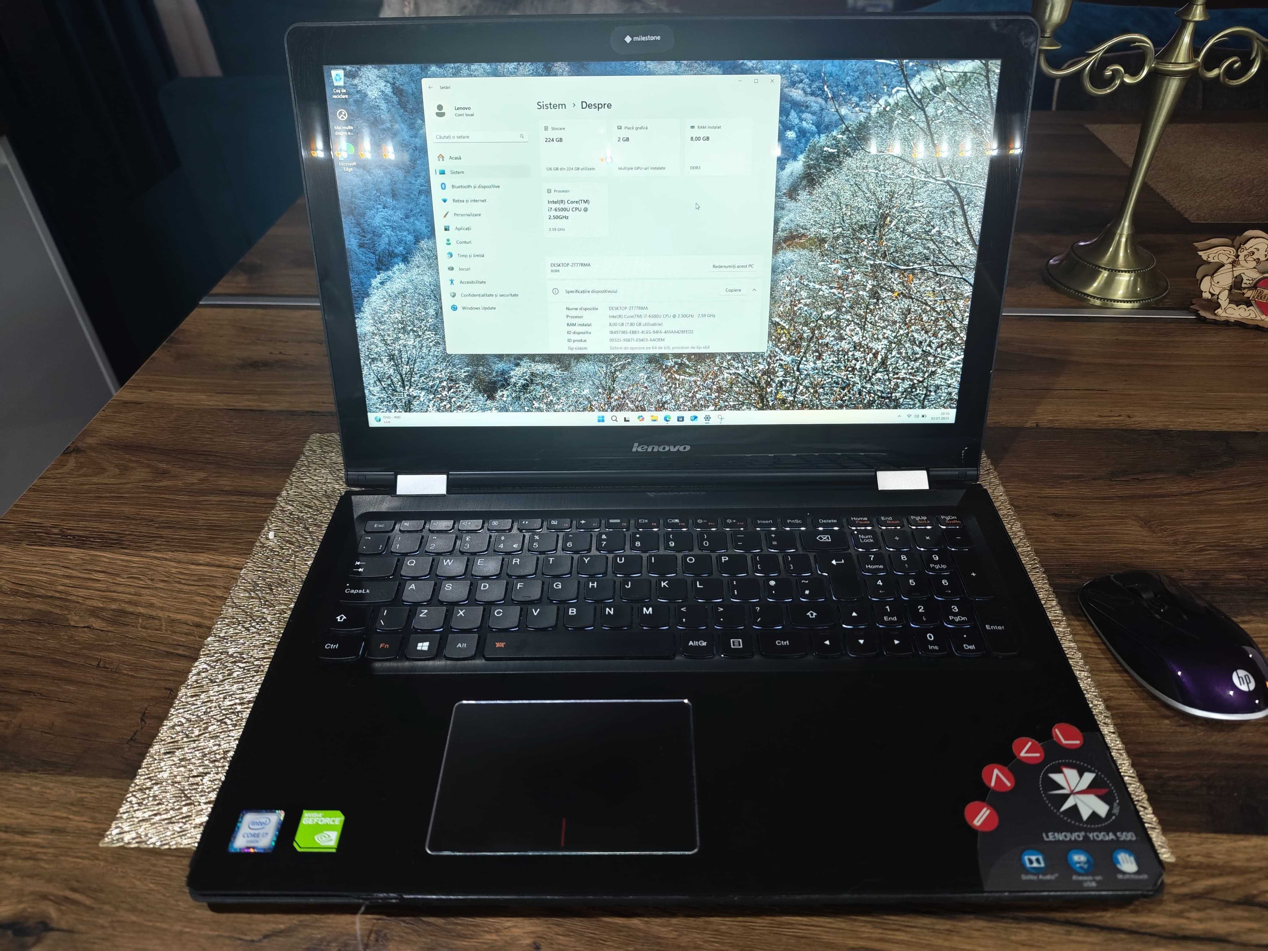 Lenovo Yoga i7 Touchscreen – convertibil, licență Windows + Office