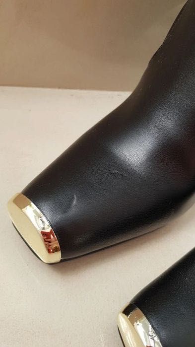 Cizme dama negre din piele ecologica