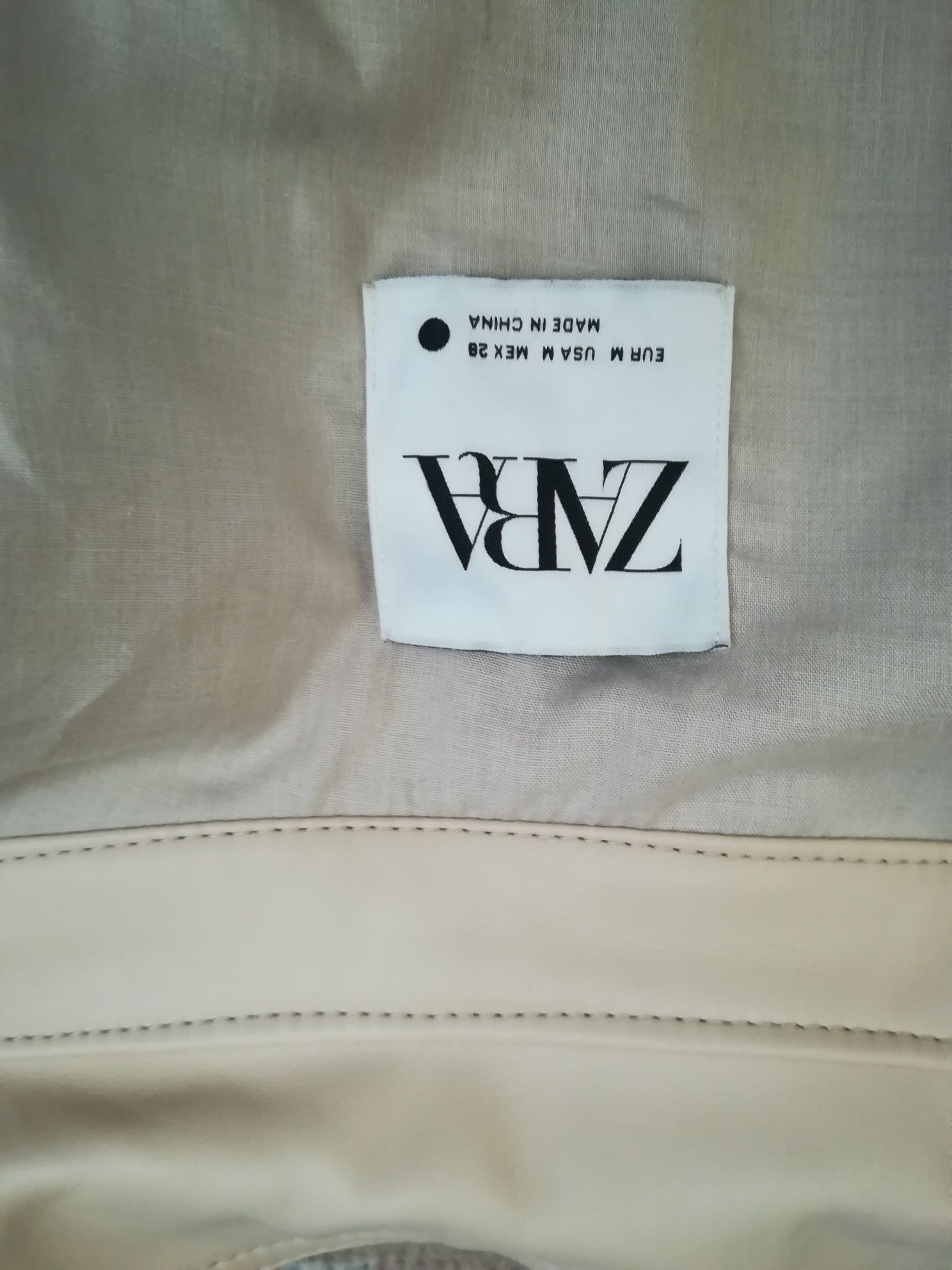 Бяла кожена риза Zara