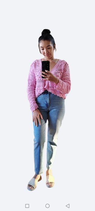 Нежно-розовый кардиган