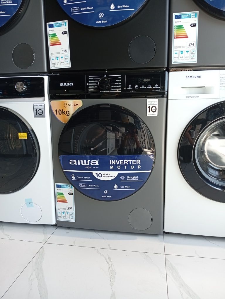 Стиральная машина Aiwa Ai100 10kg Inverter Steam Chegirmada