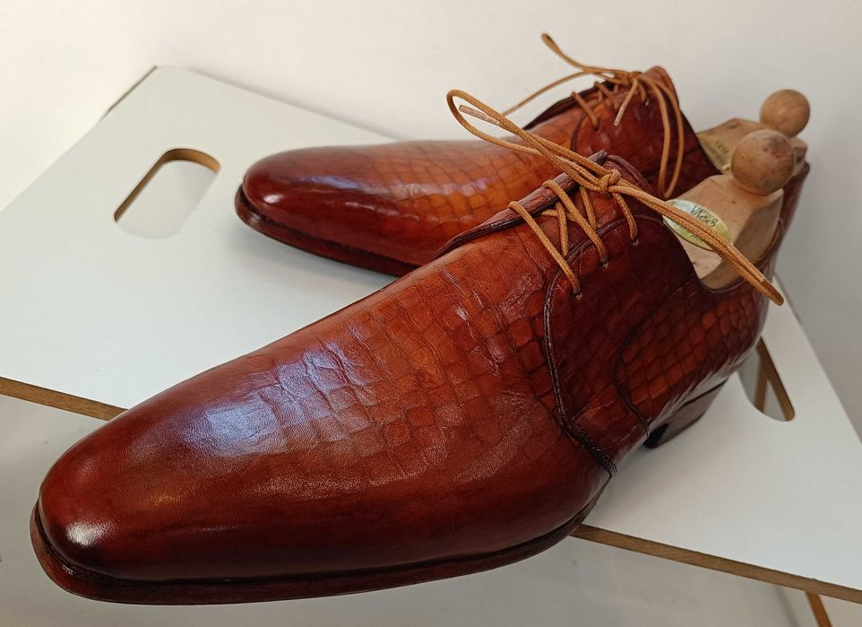 Pantofi de lux 42 42.5 43 45.5 46.5 47 Greve NOI lucrati manual piele