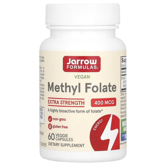 Метилфолат, 400 мкг, 60 растит капс Methylfolate Фолиевая США