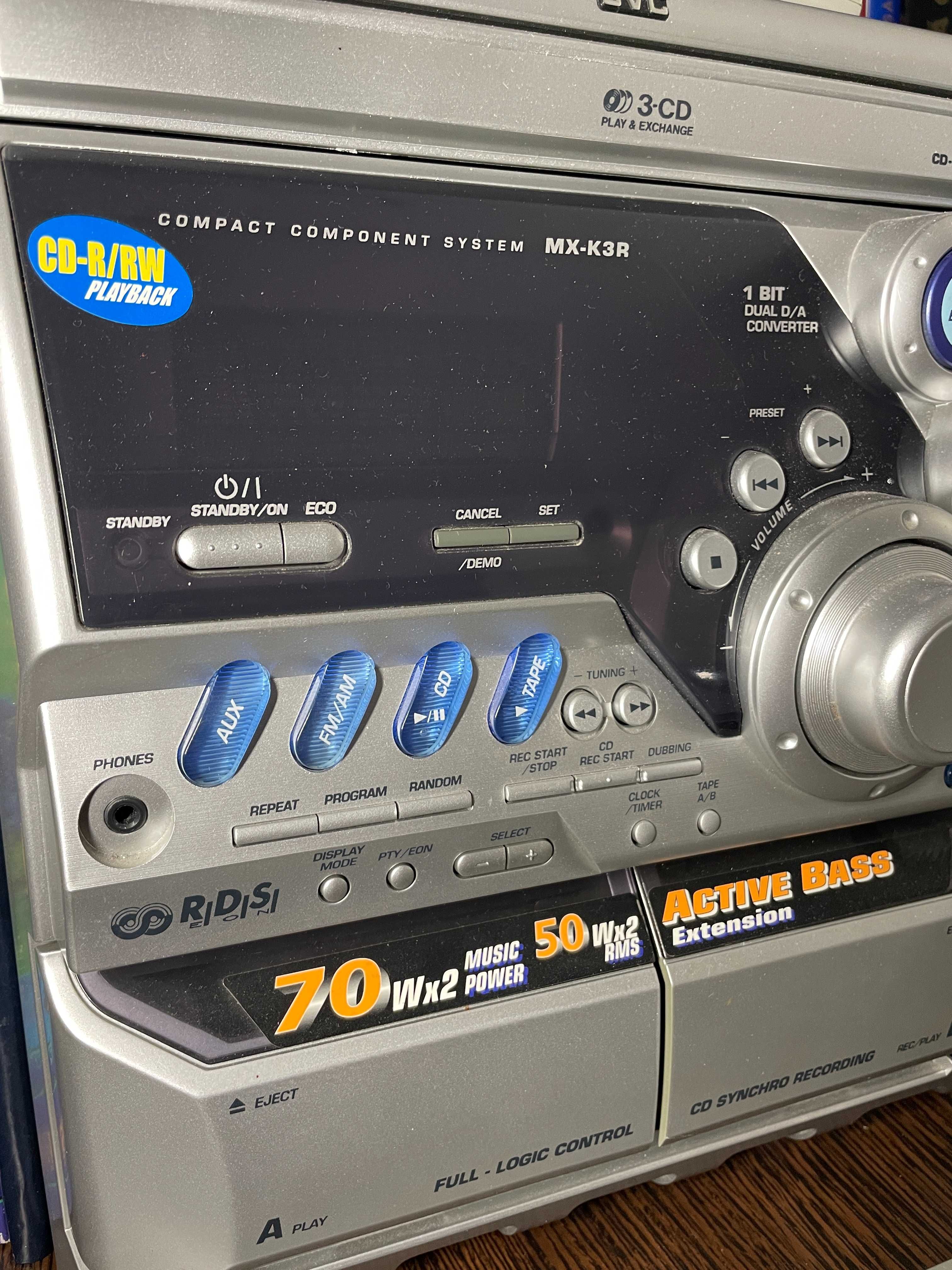 Combina JVC MX-K3R DUBLU CASETA REC 3CD radio 2 boxe vintage nuSAMSUNG