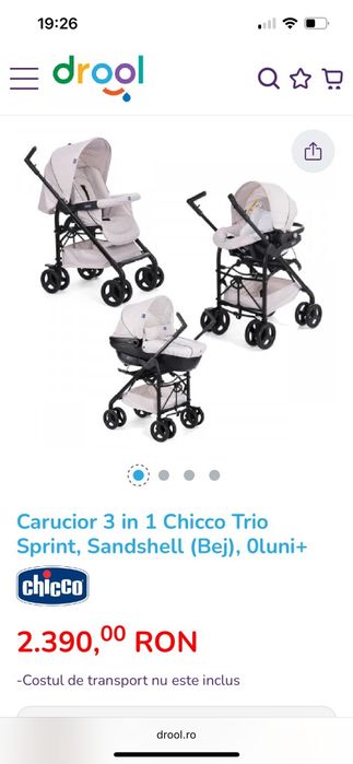 Carucior folosit 1 data