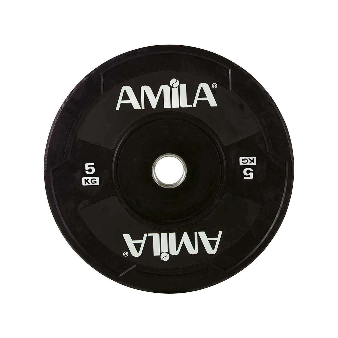 Дискове Amila Bumper TRAINING Black W, Тежести Бъмпери, 5 кг - 20 кг