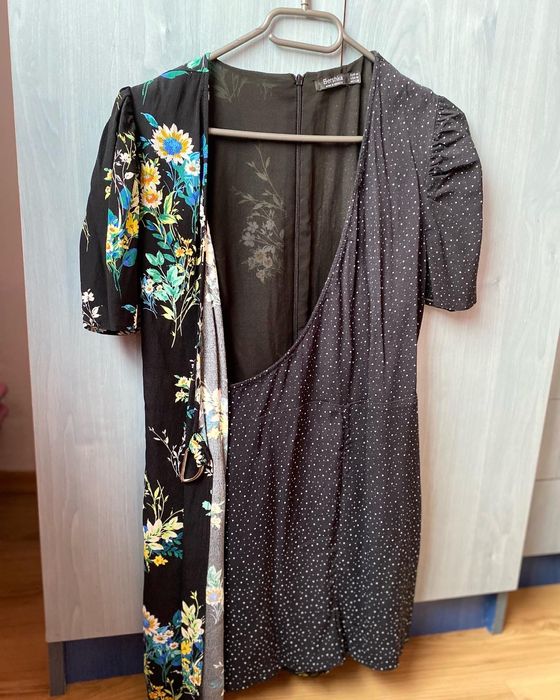 Salopeta florala, Bershka, marimea M(potrivita si pentru S)