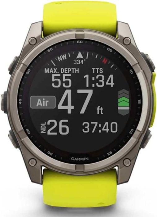 Нов! 2г Гаранция! Garmin Fenix 8 Solar Sapphire GPS 51mm - Yellow/Grap