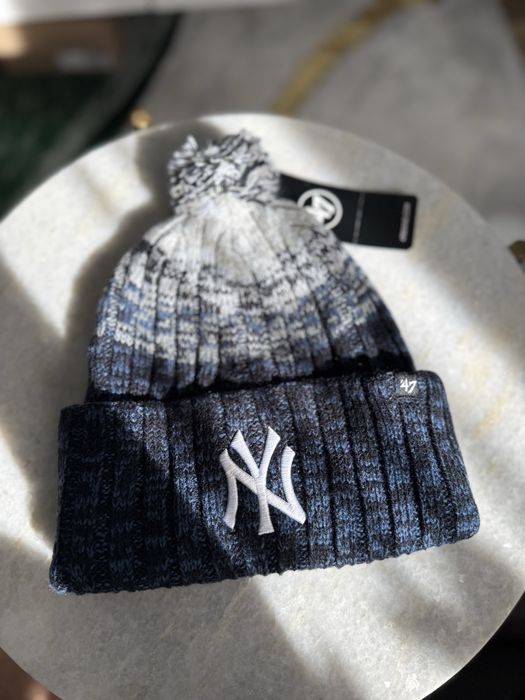 47 Brand NY Yankees caciuna cu ciucure unisex bleumarin cu gri OS noua