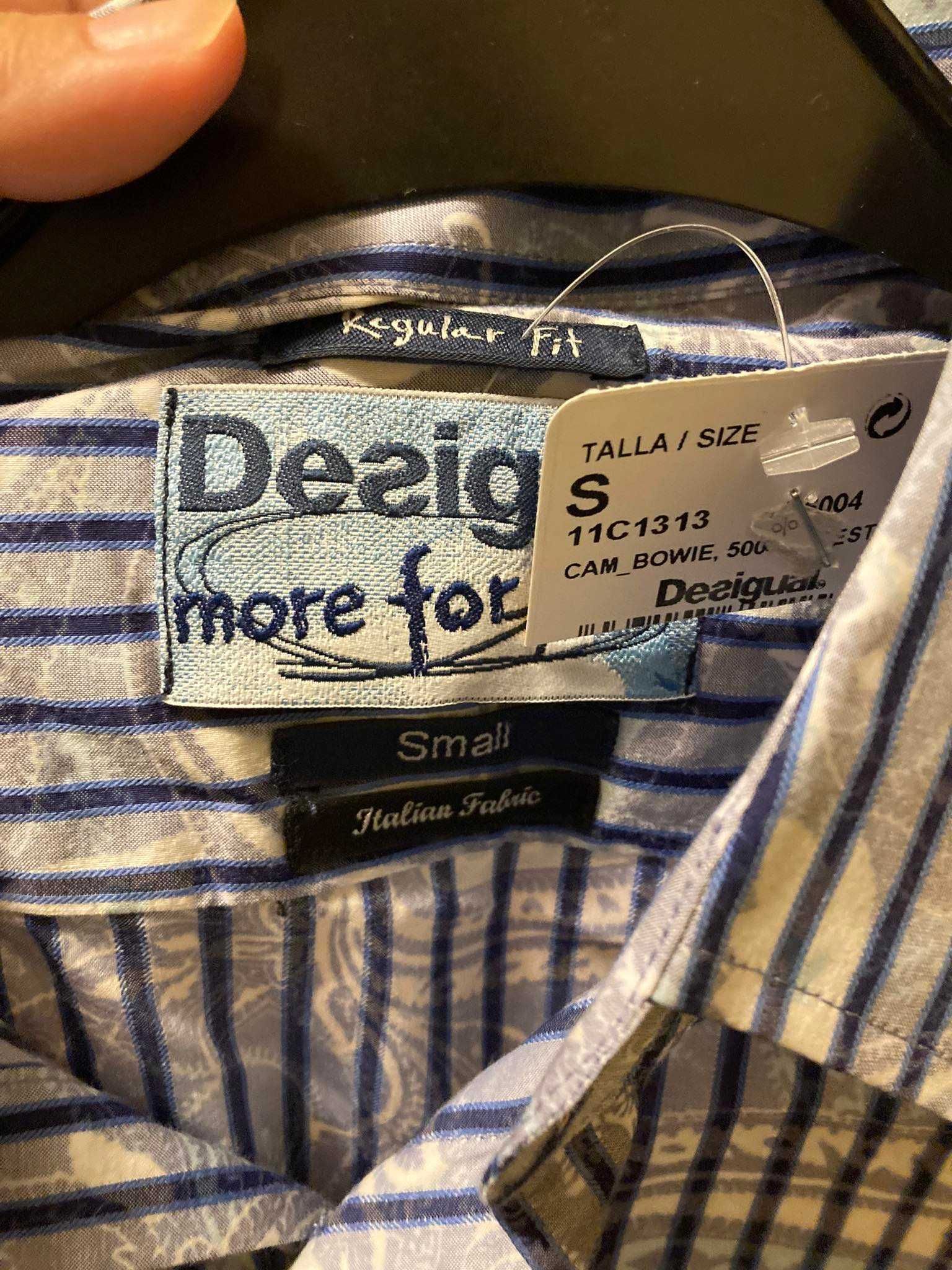 Чисто нова Desigual мъжка риза, тъмно синя с етикет S
