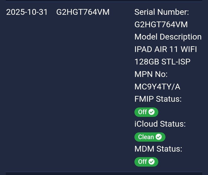 APPLE iPad Air 11" (M3), 128GB, Wi-Fi, StarLight, NEACTIVATA