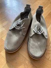 Pantofi piele intoarsa, culoare bej - marime 36
