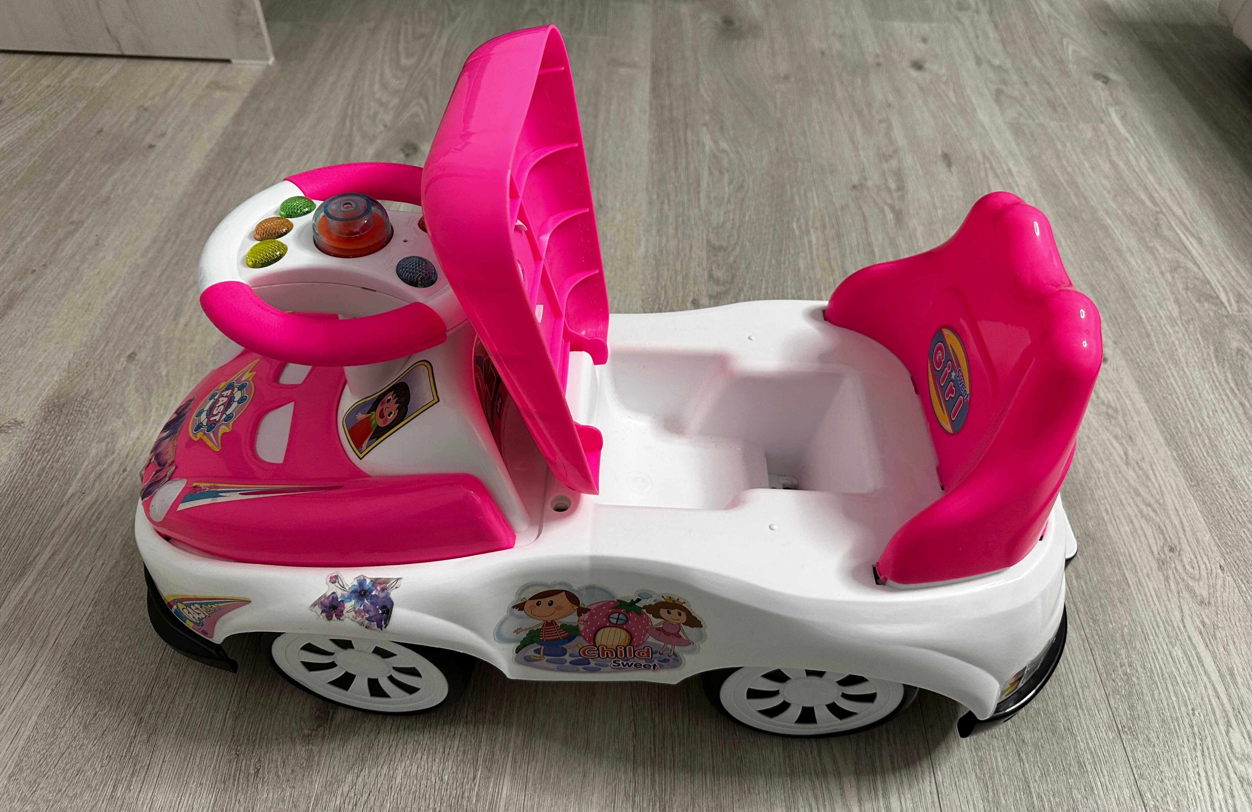 Masina de Jucarie pentru Copii  roz  cu Volan  interactiv