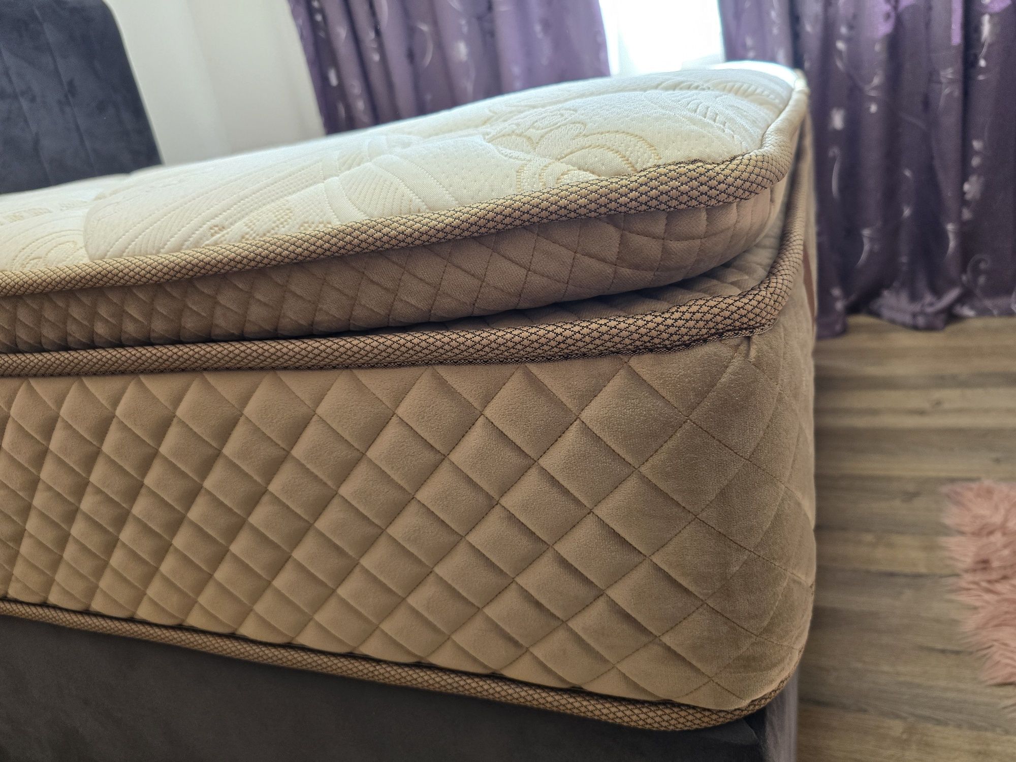Saltea cu toper 160x200 34cm inaltime ca noua