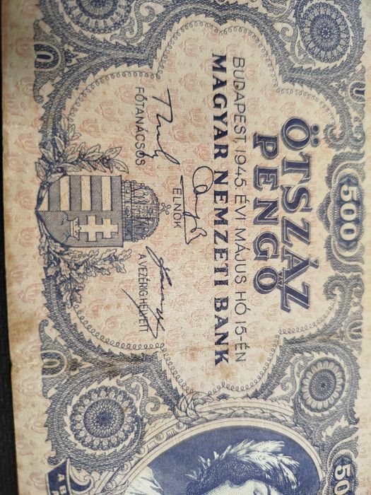 Bancnota 500 pengo anul 1945