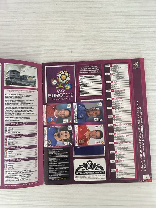Panini Euro 2012 – напълно попълнен албум
