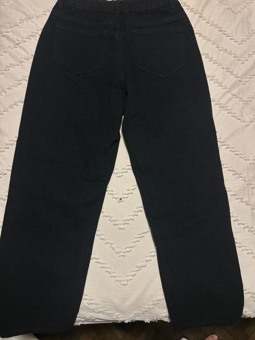 Черни скъсани, дълги дънки