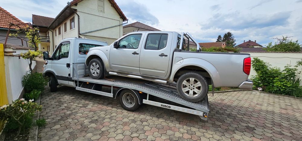 Tractari auto, platforma auto, transport auto non-nonstop, roti rupte