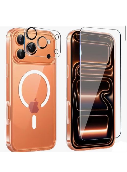 IPHONE 17 AIR PRO MAX Pack Husa Magsafe + Folie Sticla + Folie Camera