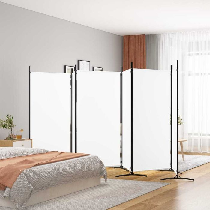 Paravan de cameră/Separator de cameră cu 6 panouri 520×180 cm Alb NOU