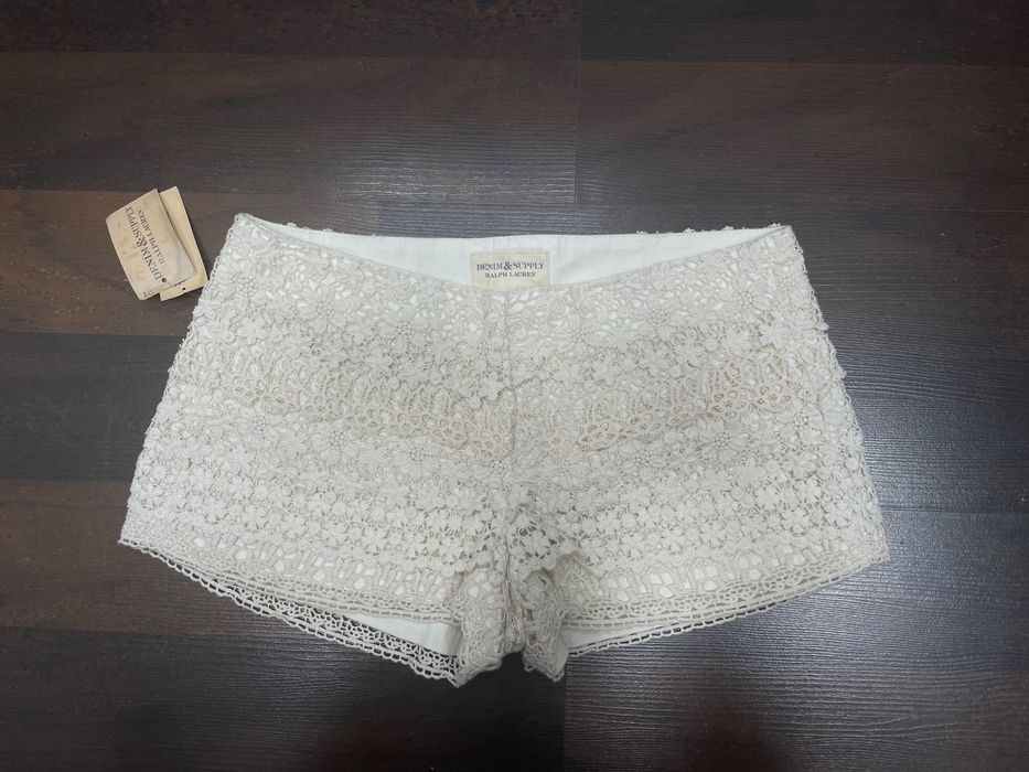 Ralph Lauren pantaloni ocazie  dantelă bumbac scurți 34-36