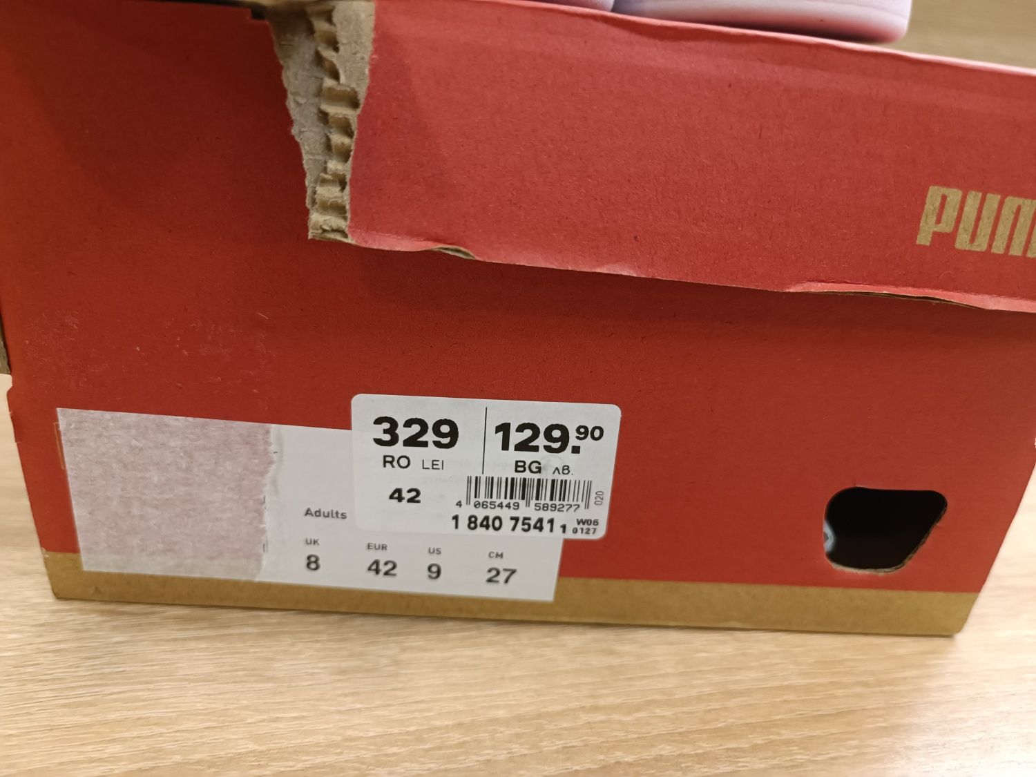 Puma 42. under armour 38