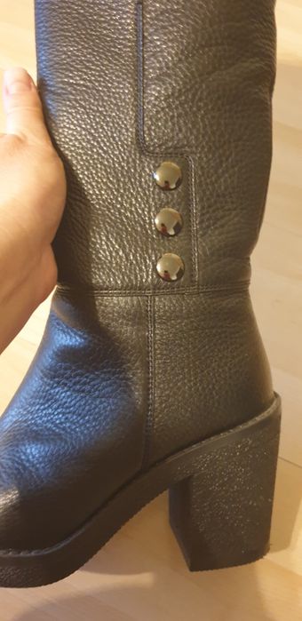 Cizme noi piele naturala negre inalte 36