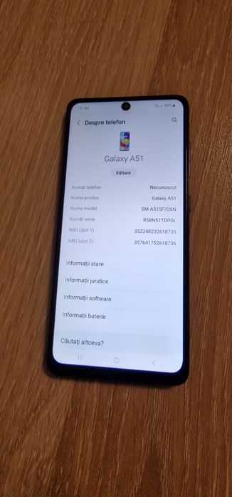 ‼️Samsung Galaxy A51 128Gb /6 Ram 5G ca Nou‼️