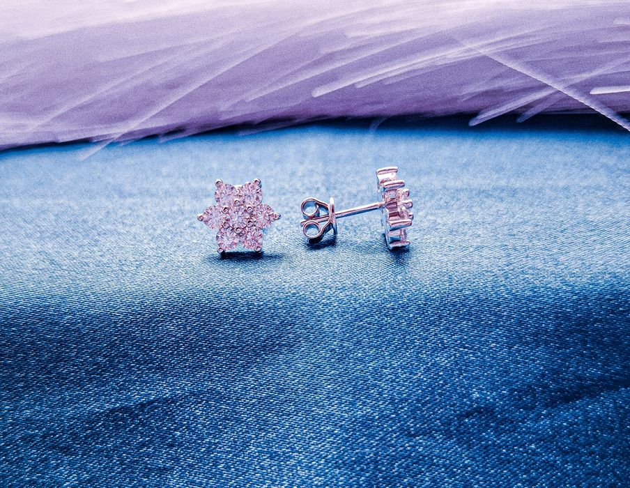 Cercei cu moissanite