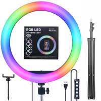 Кольцевая лампа MJ33 RGB LED Soft Ring Light 33cm со штативом