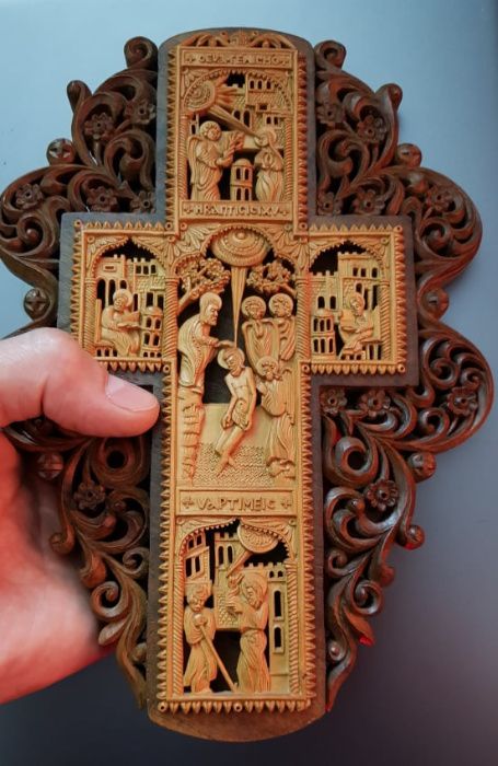 Продавам кръст икона , уникална изработка от дърворезба
