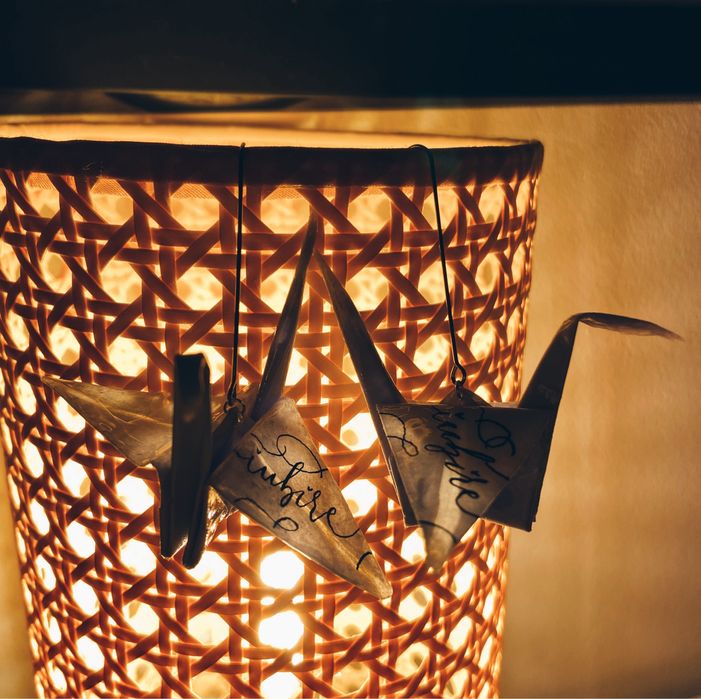 Cercei unicat origami caligrafiati