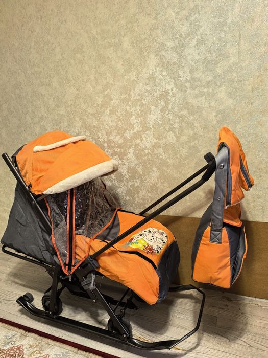 Детская санка коляска