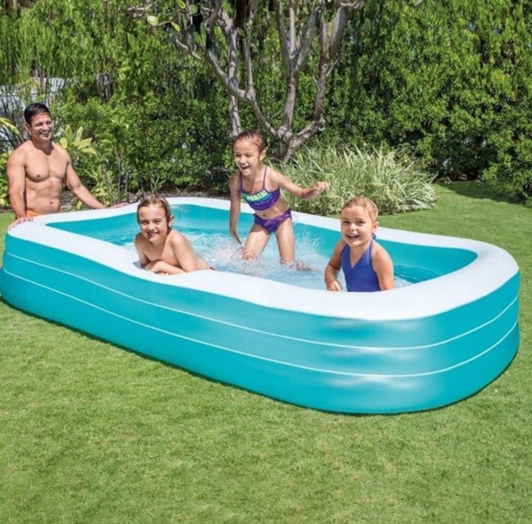 Надуваем басейн Intex, Правоъгълен, 1050л, 305x183x56см, Светлосин